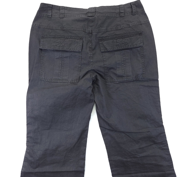 Free People Womens Cargo Pants Size 2 Black Mid Rise Cotton Straight - Picture 1 of 11